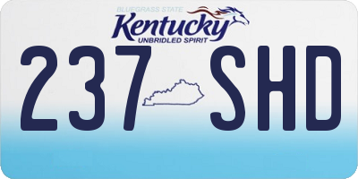 KY license plate 237SHD