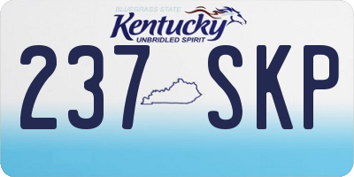 KY license plate 237SKP
