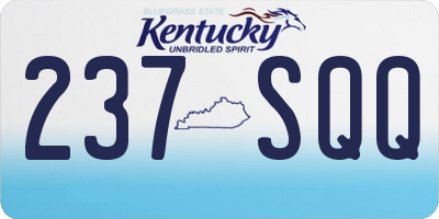 KY license plate 237SQQ
