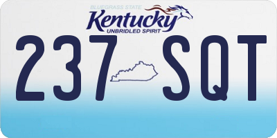 KY license plate 237SQT
