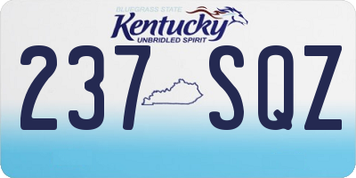 KY license plate 237SQZ