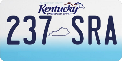 KY license plate 237SRA