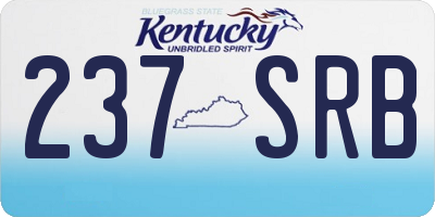 KY license plate 237SRB
