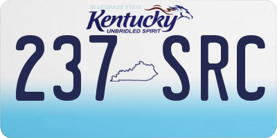 KY license plate 237SRC