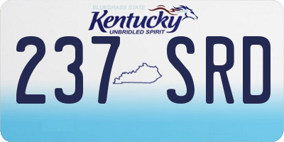 KY license plate 237SRD