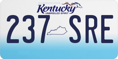 KY license plate 237SRE