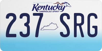 KY license plate 237SRG