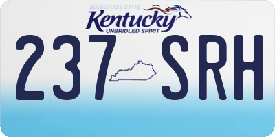 KY license plate 237SRH