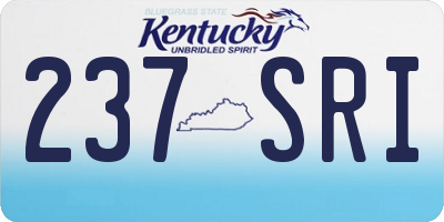 KY license plate 237SRI