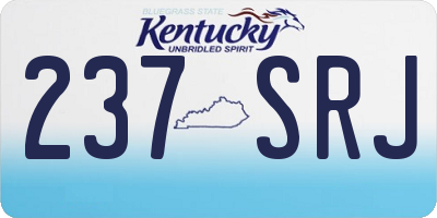 KY license plate 237SRJ