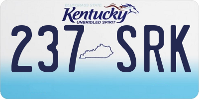 KY license plate 237SRK