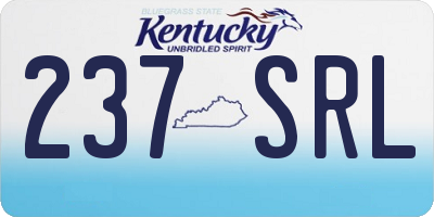 KY license plate 237SRL