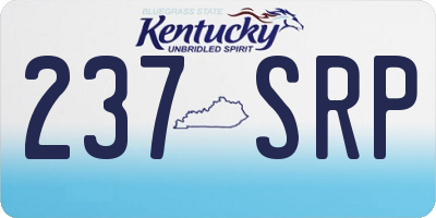 KY license plate 237SRP