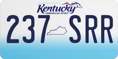 KY license plate 237SRR