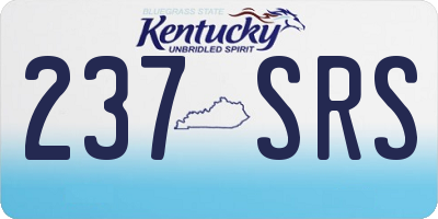 KY license plate 237SRS