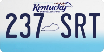 KY license plate 237SRT