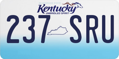 KY license plate 237SRU