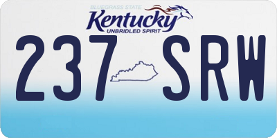 KY license plate 237SRW