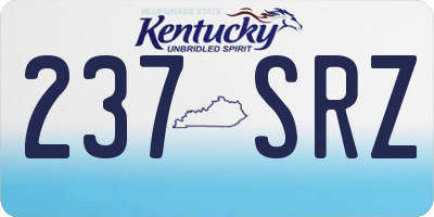 KY license plate 237SRZ