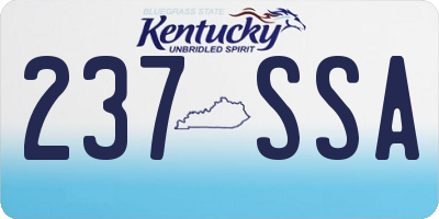 KY license plate 237SSA