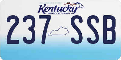 KY license plate 237SSB