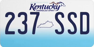 KY license plate 237SSD