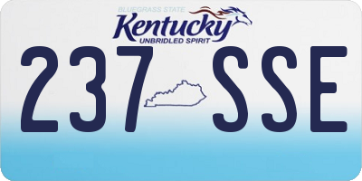 KY license plate 237SSE