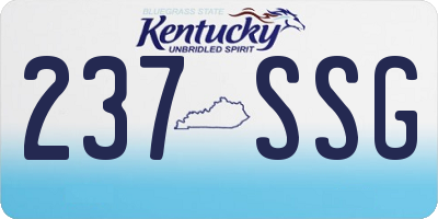 KY license plate 237SSG