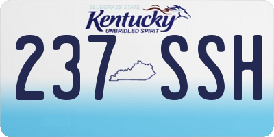 KY license plate 237SSH
