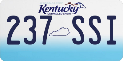 KY license plate 237SSI
