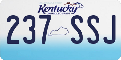 KY license plate 237SSJ