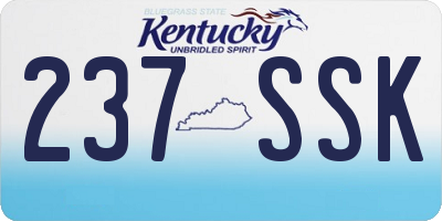 KY license plate 237SSK