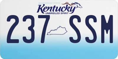 KY license plate 237SSM