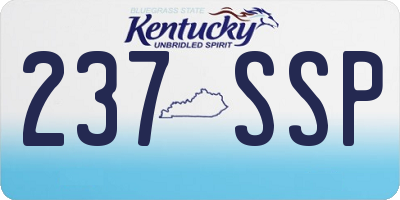 KY license plate 237SSP
