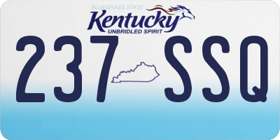 KY license plate 237SSQ