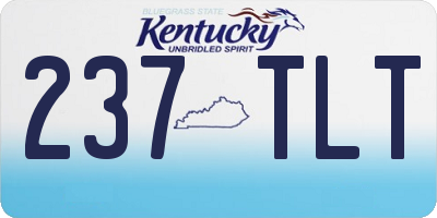 KY license plate 237TLT