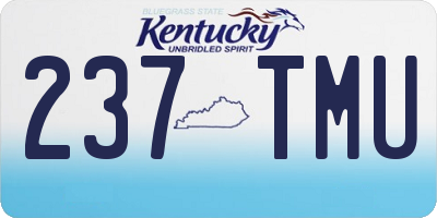 KY license plate 237TMU