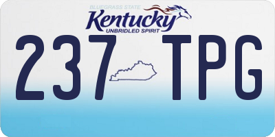 KY license plate 237TPG
