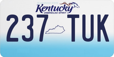 KY license plate 237TUK