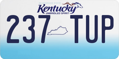 KY license plate 237TUP
