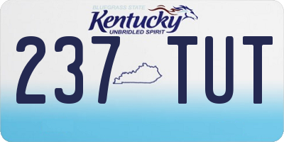 KY license plate 237TUT