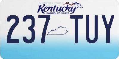 KY license plate 237TUY