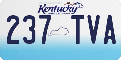 KY license plate 237TVA