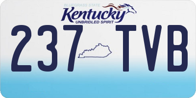 KY license plate 237TVB
