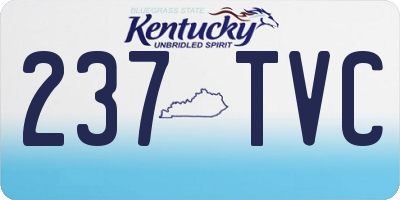 KY license plate 237TVC