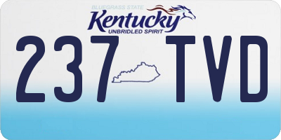 KY license plate 237TVD