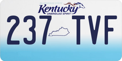 KY license plate 237TVF