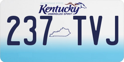KY license plate 237TVJ