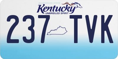 KY license plate 237TVK