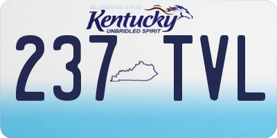 KY license plate 237TVL